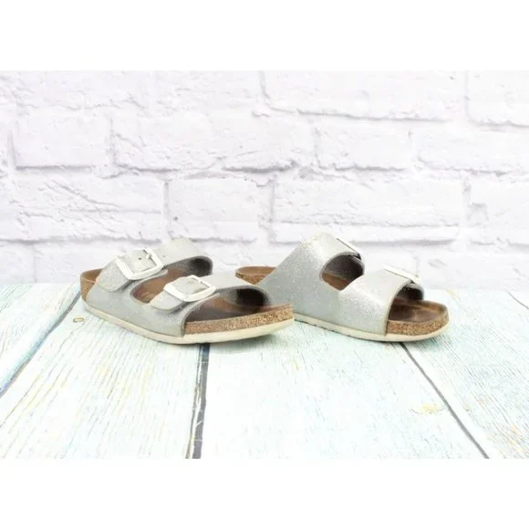 *Birkenstock Arizona Gray Nubuck 2 Strap Buckle Sandals Shoes Size EU 32 - Picture 3 of 10